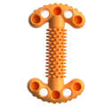 Pet Toy Bone Shaped Molar Stick TPR Gnawing Teeth Cleaning Toy(Orange)