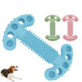 Pet Toy Bone Shaped Molar Stick TPR Gnawing Teeth Cleaning Toy(Light Sky Blue)
