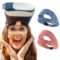 VR Glasses Head-mounted Breathable Sweat-proof Eye Mask(Purple)