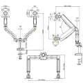 KALOC Computer Monitor Desktop Double Screen Air Pressure Lifting Bracket