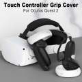 VR Controller Anti-collision Half-pack Silicone Protective Cover For Oculus Quest 2(Black)