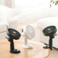 Smart Remote Control Usb Charging Shaking Head Desktop Fan Stroller Clip Fan(White)
