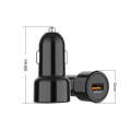 IBD321-Q3 Universal Fireproof Mobile Phone Car Charger, Model: 4.8A+24W