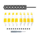 Sunnylife MM3-SN443 For Mini 3 Pro Propeller Blades + Silicone Folding Storage Bag(Yellow Strip+G...