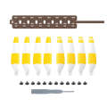 Sunnylife MM3-SN443 For Mini 3 Pro Propeller Blades + Silicone Folding Storage Bag(Yellow Strip+B...