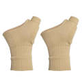 Warm and Cold Protection Gym Half Finger Gloves, Size: L(Skin Color)