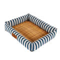 YD-XD03 Summer Pet Breathable Cooler Mat Pet Bed, Size: 50x40cm(Lake Blue Stripes)