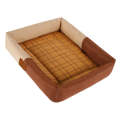 YD-XD03 Summer Pet Breathable Cooler Mat Pet Bed, Size: 77x62cm(Coffee Khaki)
