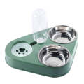 Dog Cat Triangle Automatic Drinking Water Bowl Pet Supplies, Size: Small(Mint Green)