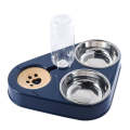 Dog Cat Triangle Automatic Drinking Water Bowl Pet Supplies, Size: Large(Dark Blue)