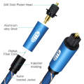 EMK Male To Female SPDIF Paired Digital Optical Audio Extension Cable, Cable Length: 1m (Blue)