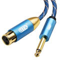 EMK KN603 2Pin 6.5mm Canon Line Balanced Audio Microphone Line,Cable Length: 1.5m(Blue)