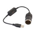 2 PCS Car USB to Cigarette Lighter Socket 5V to 12V Boost Power Adapter Cable, Model: 60cm