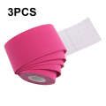 3 PCS Muscle Tape Physiotherapy Sports Tape Basketball Knee Bandage, Size: 2.5cm x 5m(Rose Red)