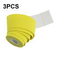 3 PCS Muscle Tape Physiotherapy Sports Tape Basketball Knee Bandage, Size: 2.5cm x 5m(Yellow)