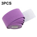 3 PCS Muscle Tape Physiotherapy Sports Tape Basketball Knee Bandage, Size: 2.5cm x 5m(Purple)