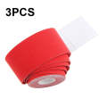 3 PCS Muscle Tape Physiotherapy Sports Tape Basketball Knee Bandage, Size: 3.8cm x 5m(Red)