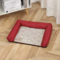 Pet Breathable And Cooler Mat Pet Bed, Specification: S(Red)