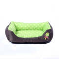 Cartoon Pet Kennel Square Cushion For Small And Medium Pet, Specification: S(Green)