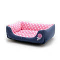 Cartoon Pet Kennel Square Cushion For Small And Medium Pet, Specification: L(Pink)