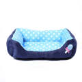 Cartoon Pet Kennel Square Cushion For Small And Medium Pet, Specification: L(Blue)