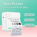 C19 200DPI Student Homework Printer Bluetooth Inkless Pocket Printer Pink Printer Paper x 5