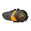 Motorcycle Helmet Call Music Navigation Bluetooth Headset, Color: Yellow(Soft Pipe Microphone)