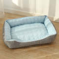 Summer Cold Feeling Dog Cat Kennel Ice Silk Cool Den,Size: S(Blue)