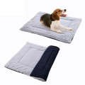 Double Sided Pet Mat Four Seasons Warm Dog Blanket,Size: M(Wick Strip Dark Blue)