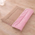 Double Sided Pet Mat Four Seasons Warm Dog Blanket,Size: L(Short Plush Pink)