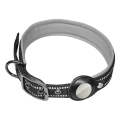Rust-Proof Thick Belt Buckle Dog Tracking Positioning Neck Ring For AirTag, Size: S(Gray)