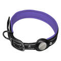 Rust-Proof Thick Belt Buckle Dog Tracking Positioning Neck Ring For AirTag, Size: M(Purple)