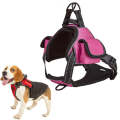 Distributed Load Soft Reflective Pet Chest Strap, Size: L(Rose Red)