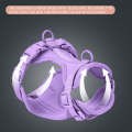 Pet PVC Strap Macaron Color Dog Chest Strap, Size: M(Purple)