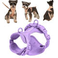 Pet PVC Strap Macaron Color Dog Chest Strap, Size: S(Purple)