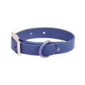 PVC Pet Loop Horsarine Dog Collar, Size: L(Blue)