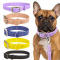 PVC Pet Loop Horsarine Dog Collar, Size: L(Pink)