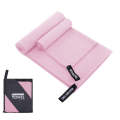 Absorbent Quick Dry Sports Towel Microfiber Bath Towel 40x80cm(Pink Square Mesh Bag)