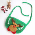Pet Christmas Hat Saliva Festive Dressing Supplies, Color: Bibs Green