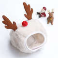 Pet Christmas Hat Saliva Festive Dressing Supplies, Color: White Hat L