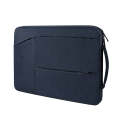 ST02 Large-capacity Waterproof Shock-absorbing Laptop Handbag, Size: 14.1-15.4 inches(Navy Blue)