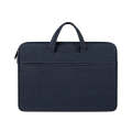 ST01 Large-Capacity Waterproof Shock-Absorbing Laptop Handbag, Size: 14.1-15.4 inches(Navy Blue)