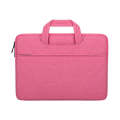 ST01 Large-Capacity Waterproof Shock-Absorbing Laptop Handbag, Size: 14.1-15.4 inches(Rose Pink)