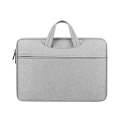 ST01 Large-Capacity Waterproof Shock-Absorbing Laptop Handbag, Size: 15.6 inches(Grey)