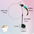 Epoxy Sucker Long Rod Funny Cat Stick Cat Toy, Color: Yellow Green Feathers