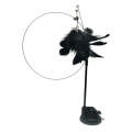 Epoxy Sucker Long Rod Funny Cat Stick Cat Toy, Color: Black Feathers