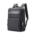 Bopai 61-121518 Multi-compartment Waterproof Expandable Backpack with USB Charging Hole(Black)