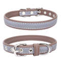 CL181K Pet Soft Reflecting Collar, Size: S(No Iron Sheet Light Brown)