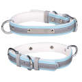 CL181K Pet Soft Reflecting Collar, Size: M(Velvet Bottom Blue)