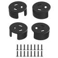 4 PCS / Set Sunnylife AT-MD475 Dust-proof Waterproof Aluminum Alloy Motor Cover For DJI Avata(Black)